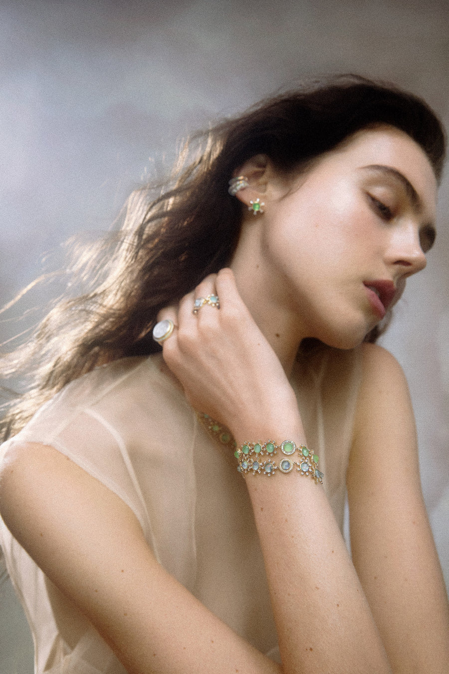 Galaxy Bracelet - Chrysoprase