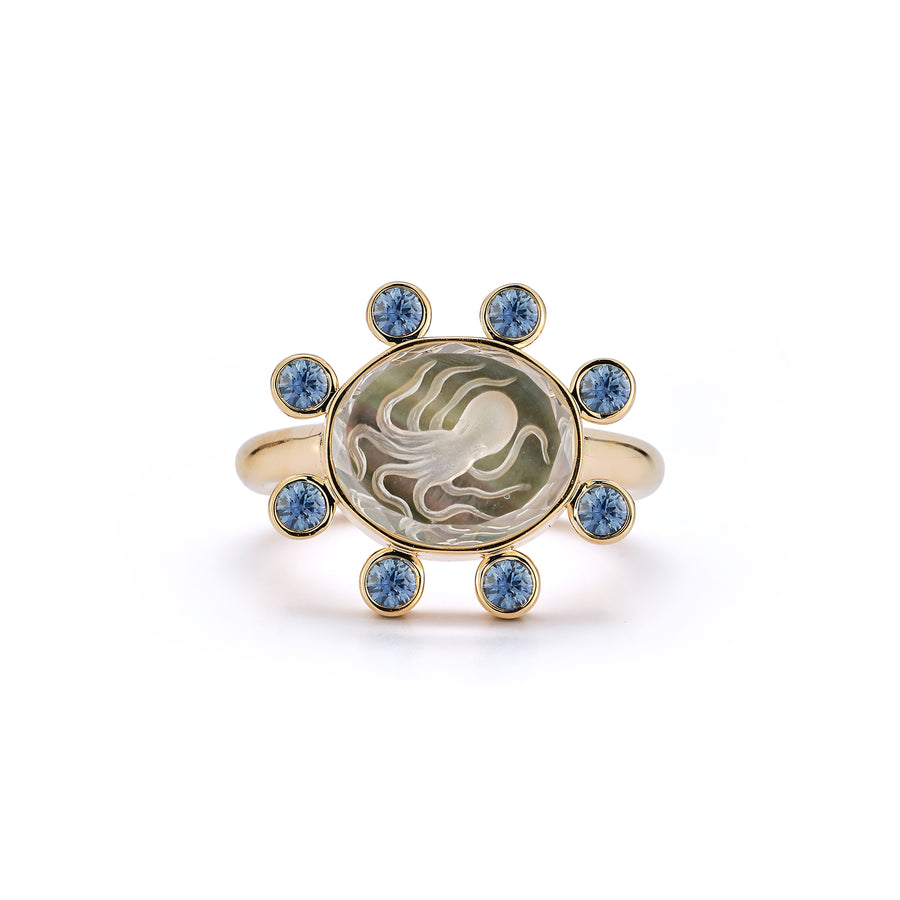 Small Caspian Ring- Light Sapphire
