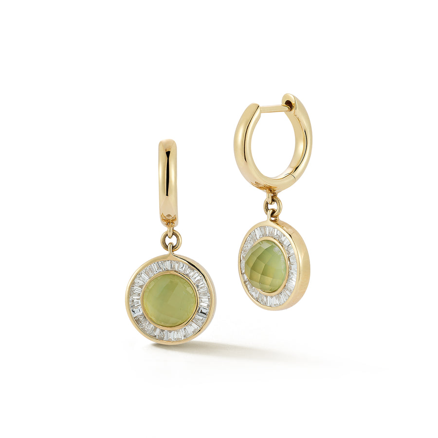 Cosmos Huggie Hoops - Chrysoprase