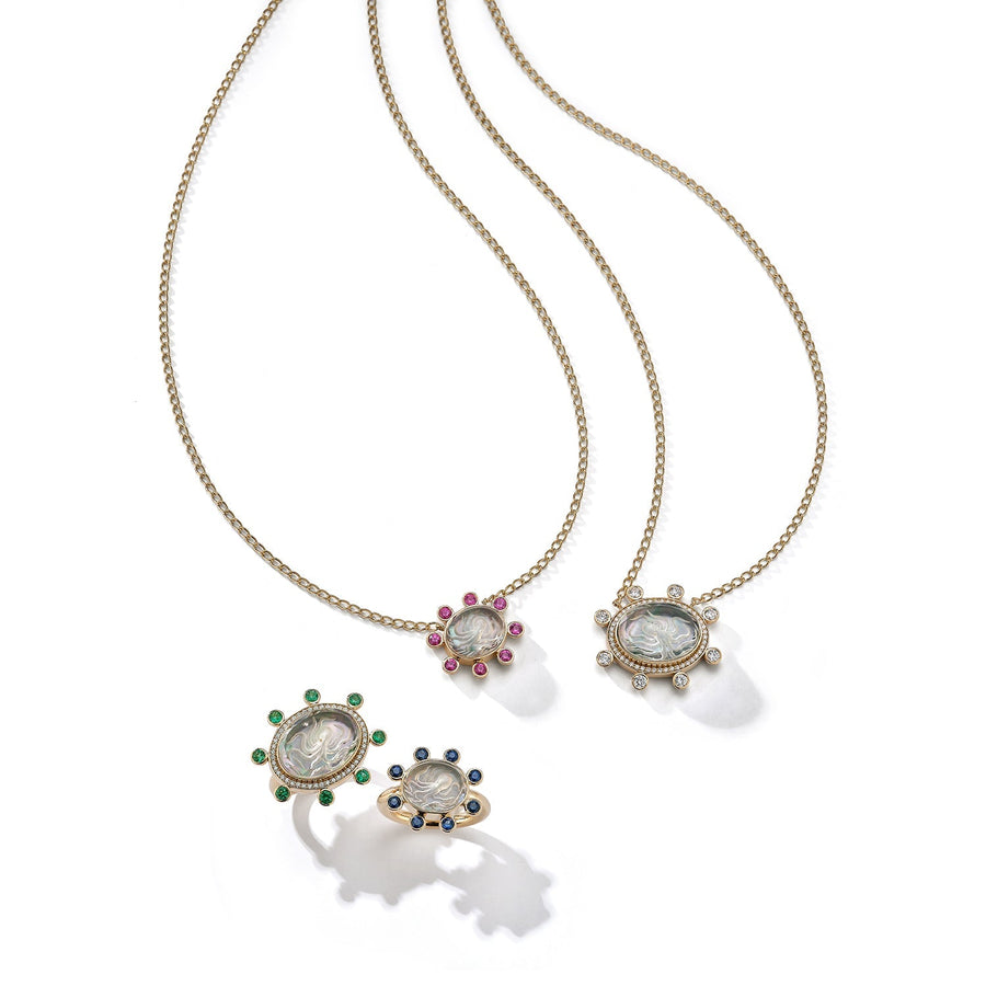 Small Caspian Necklace - Light Sapphire