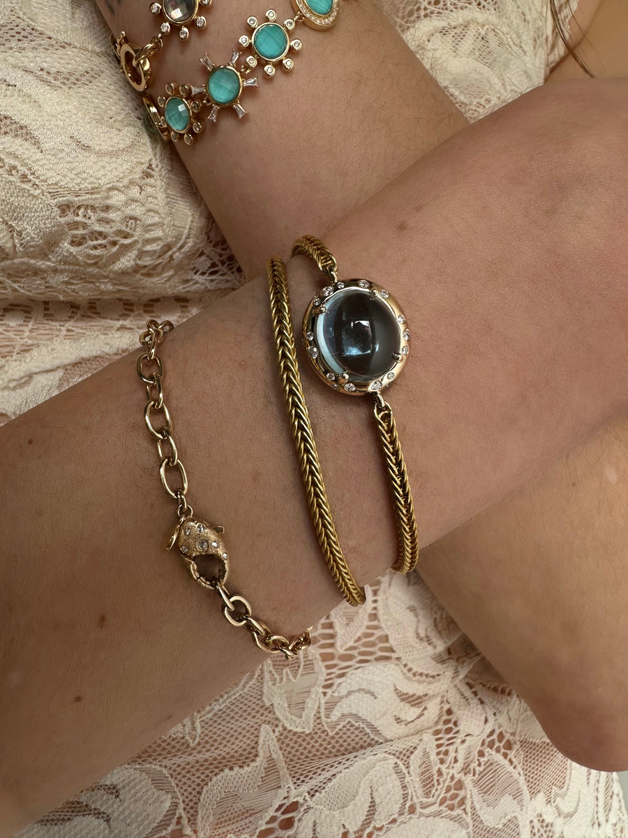 Reese Bracelet - Aquamarine Cabochon