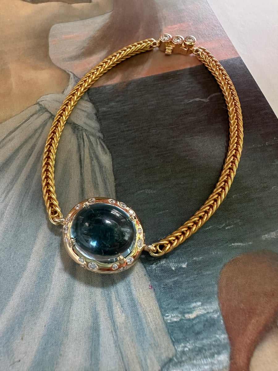 Reese Bracelet - Aquamarine Cabochon