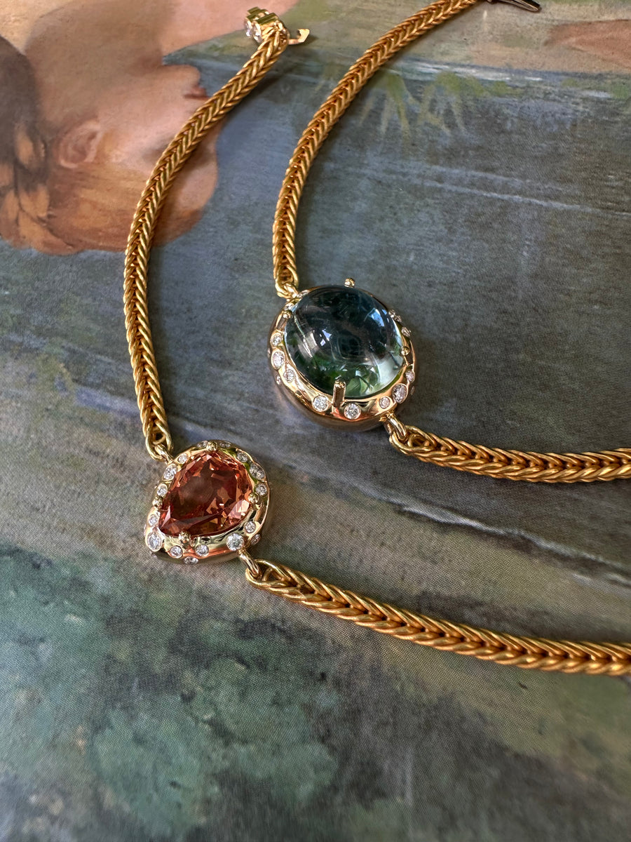 Reese Bracelet - Peach Garnet