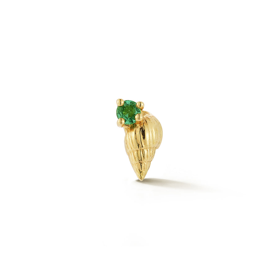 Bitsy Bean Stud with Emerald - Closed