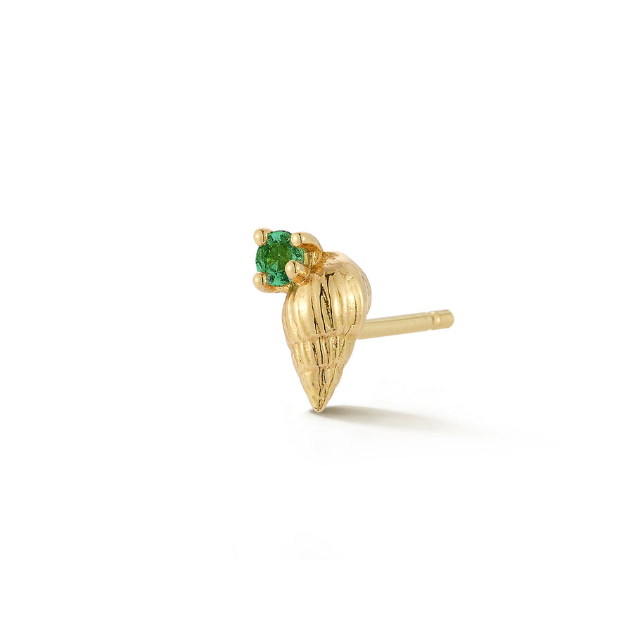 Bitsy Bean Stud with Emerald - Closed