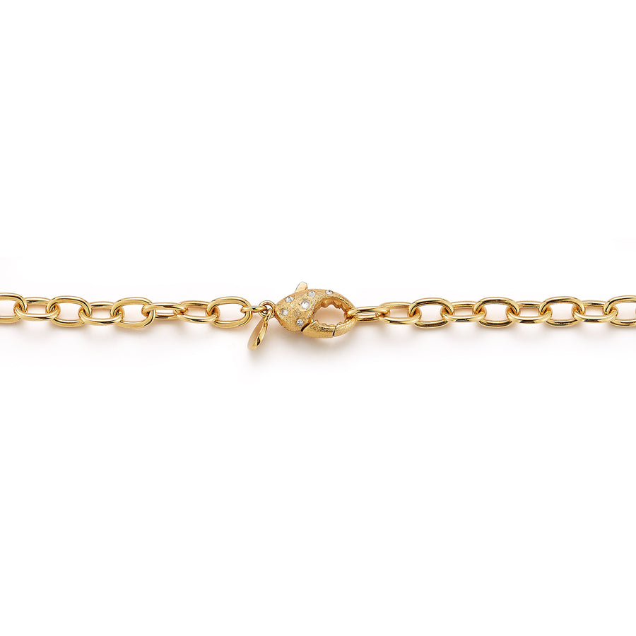 Diamond Lobster Clasp Handmade Link Necklace