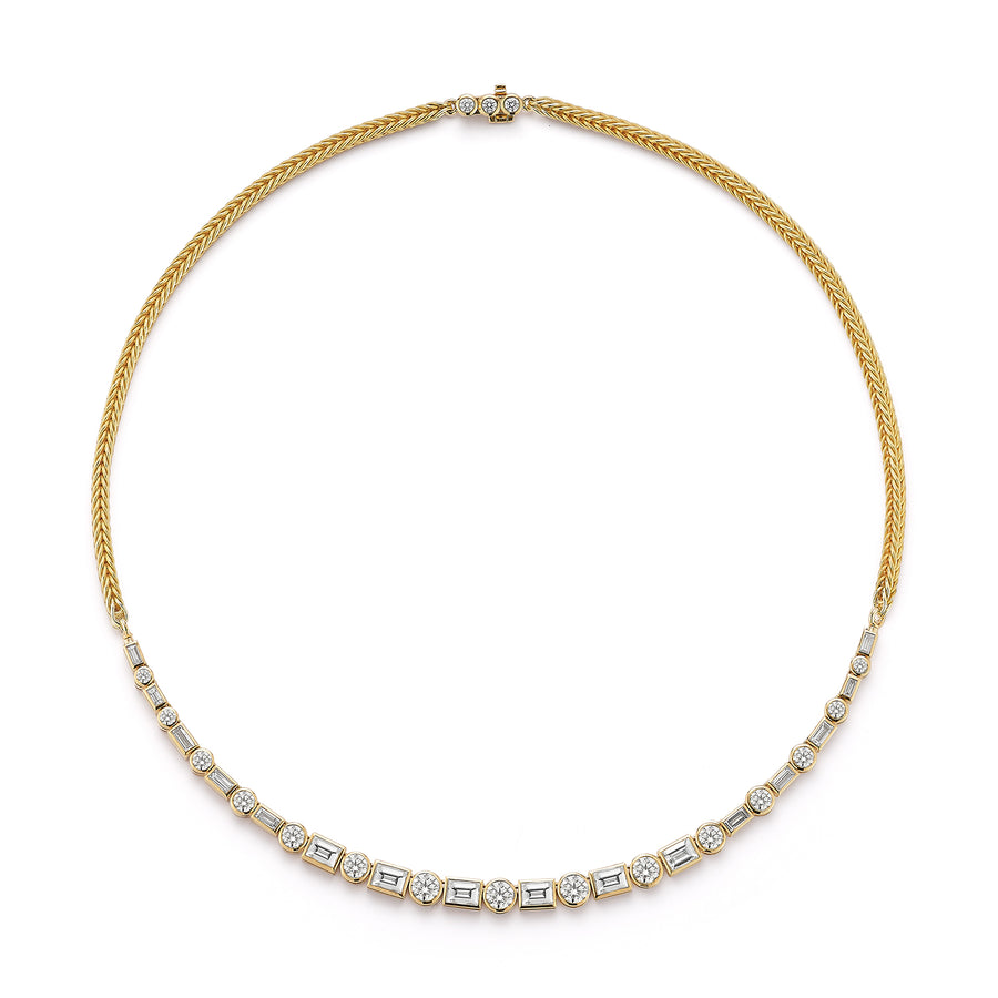Diamond Dot-Dash Bubble Necklace