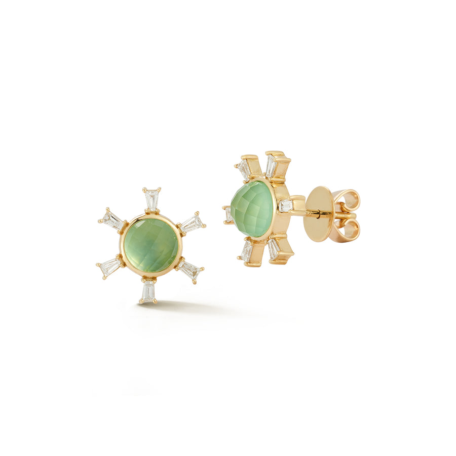 Starburst Studs - Chrysoprase