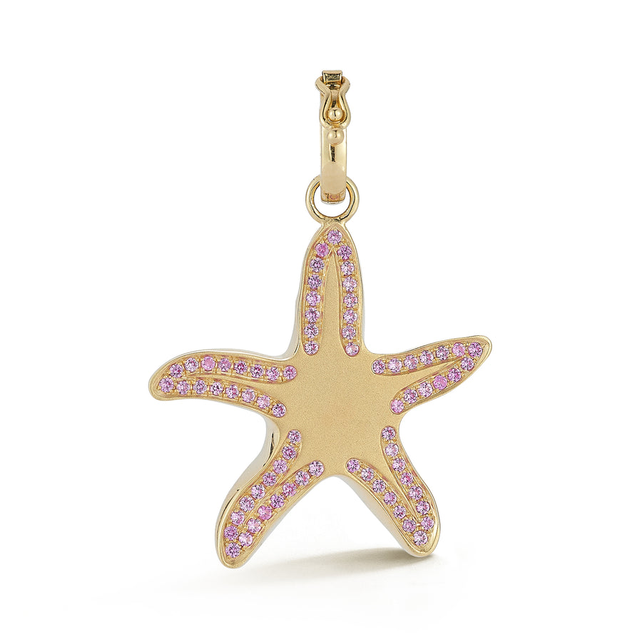 Starfish Pendant - Diamond and Pink Sapphire