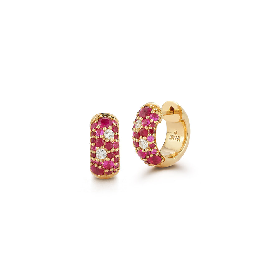 Tidepool Huggie Hoops - Ruby