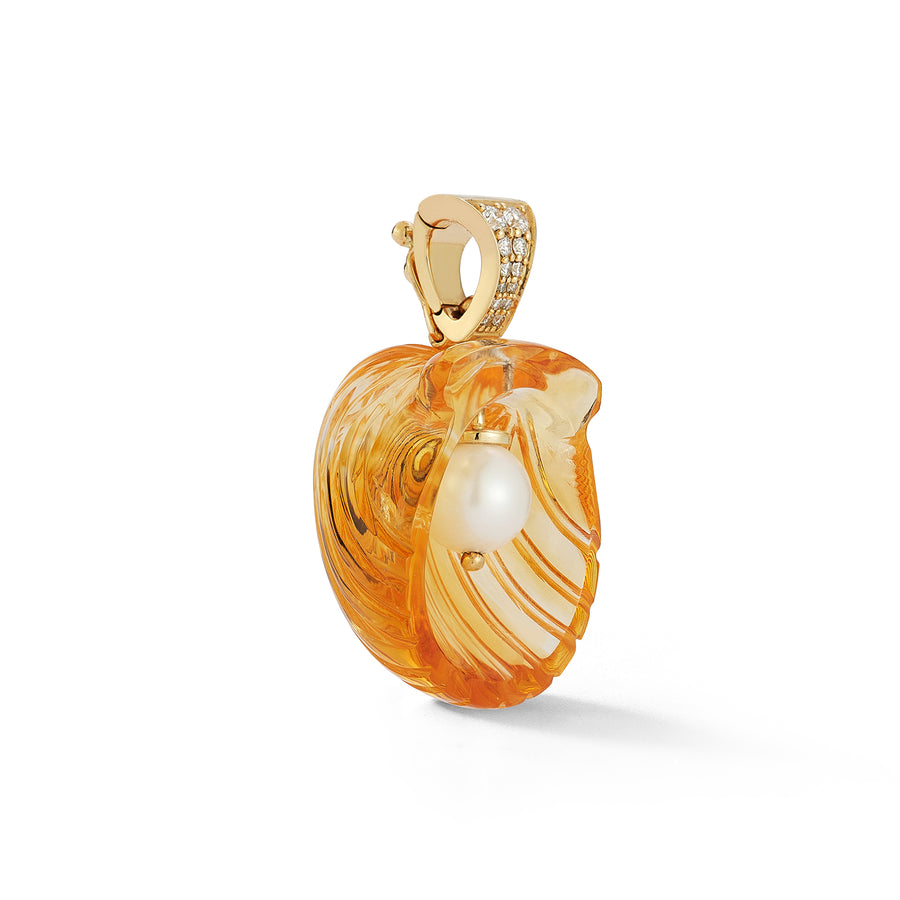 Large  Dream Shell Pendant - Citrine