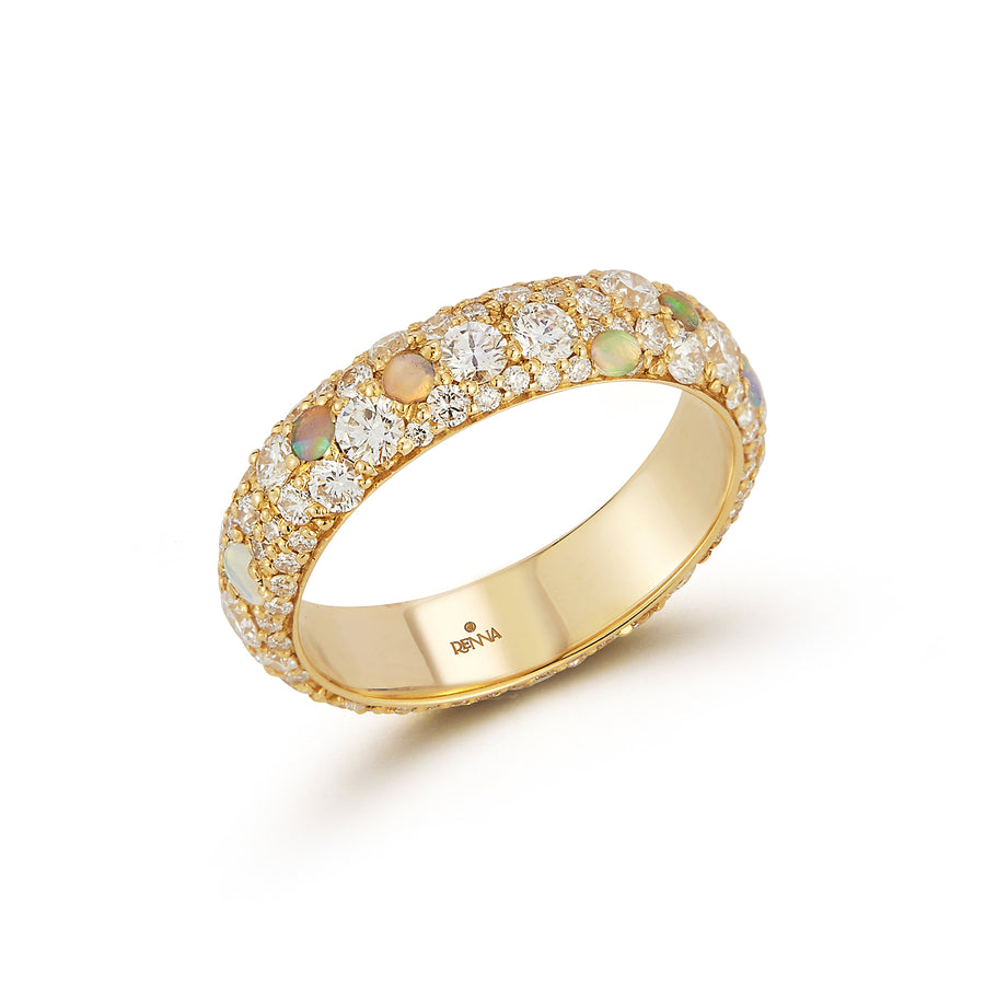 Tidepool Ring - Diamond and Opal