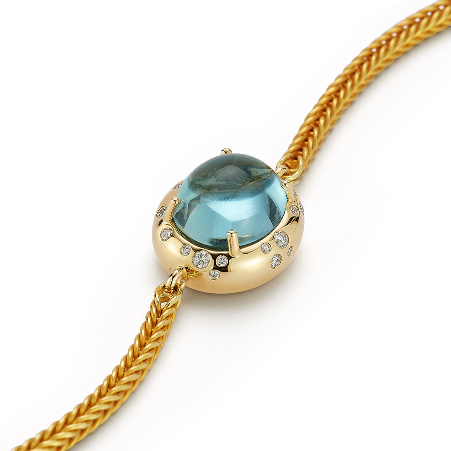 Reese Bracelet - Aquamarine Cabochon