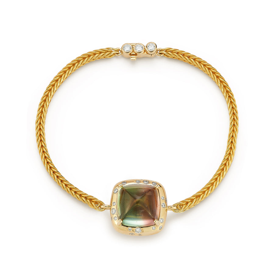 Reese Bracelet - Bi-color Tourmaline Cabochon