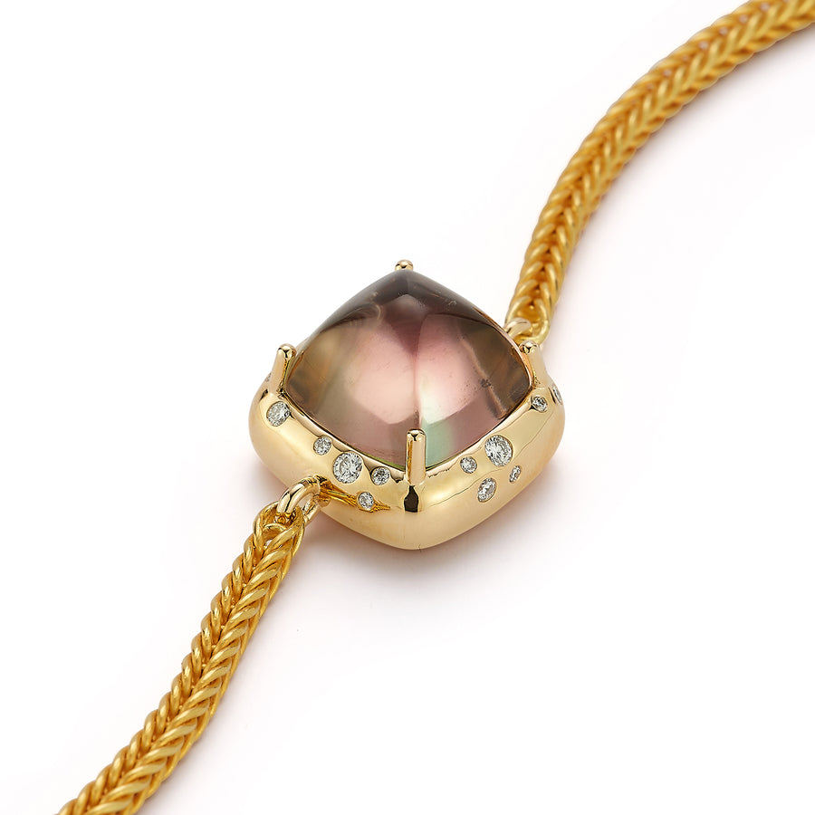 Reese Bracelet - Bi-color Tourmaline Cabochon