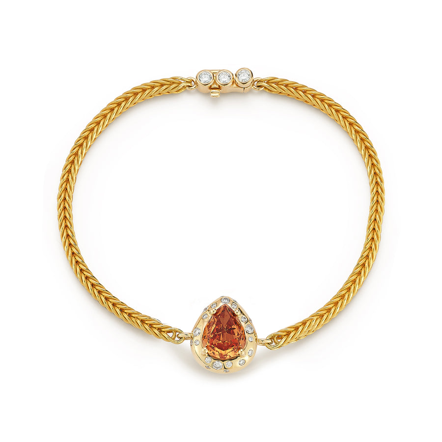 Reese Bracelet - Peach Garnet