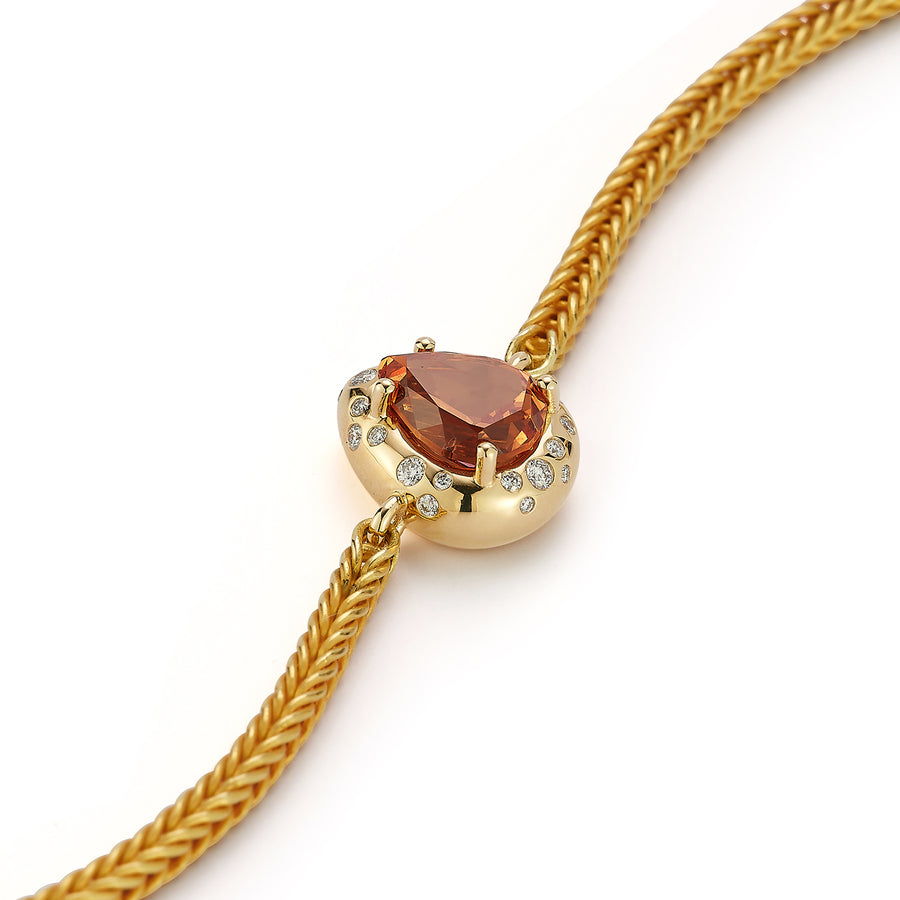 Reese Bracelet - Peach Garnet