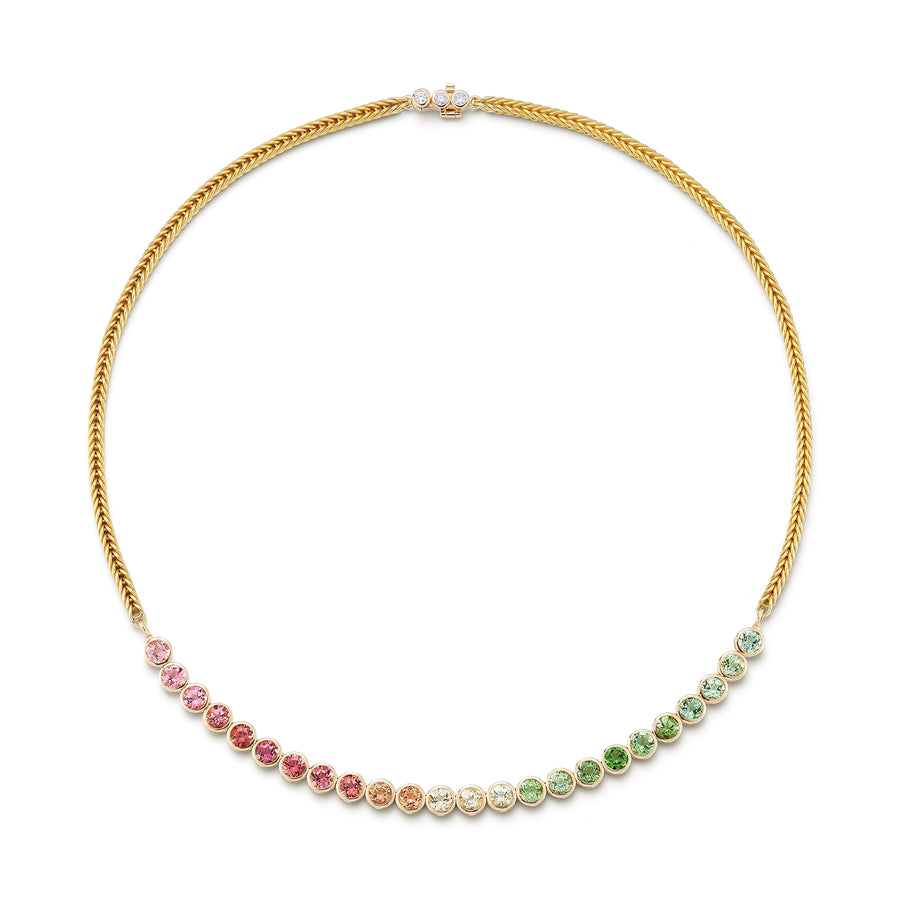 Tourmaline Ombré Bubble Necklace