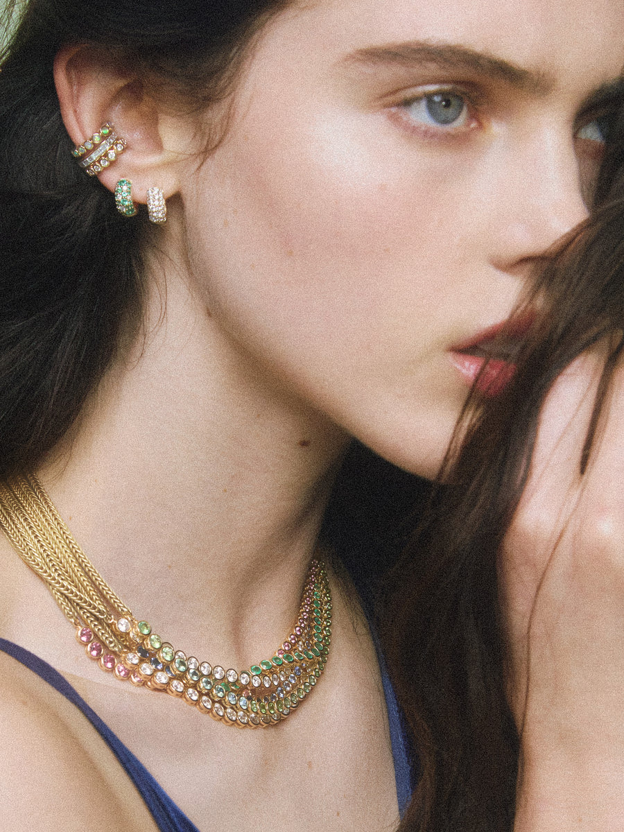 Asymmetrical Golden Beryl Bubble Necklace