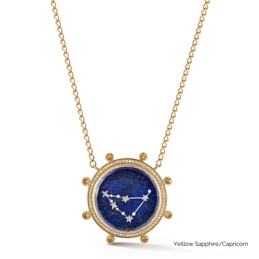 Zodiac Necklace Yellow Sapphire RENNA