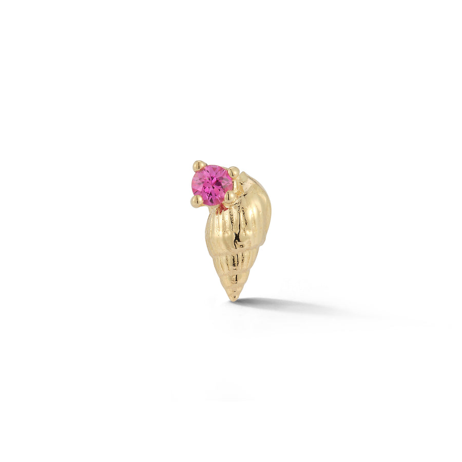 Bitsy Ursula Stud with Pink Sapphire - Closed
