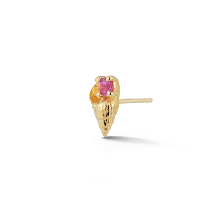 Bitsy Ursula Stud with Pink Sapphire - Open