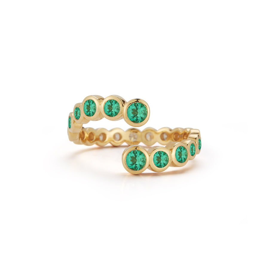 Emerald Open Wave Ring