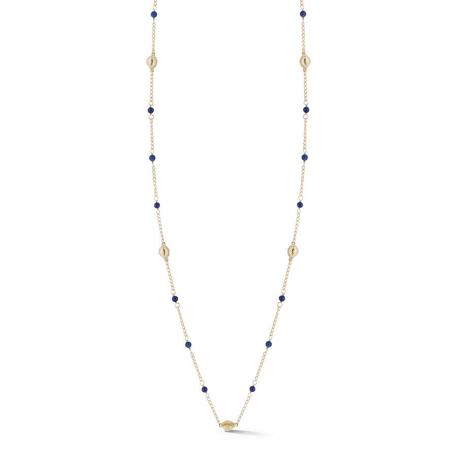 The Long Blake Necklace with Lapis Lazuli or Pearls