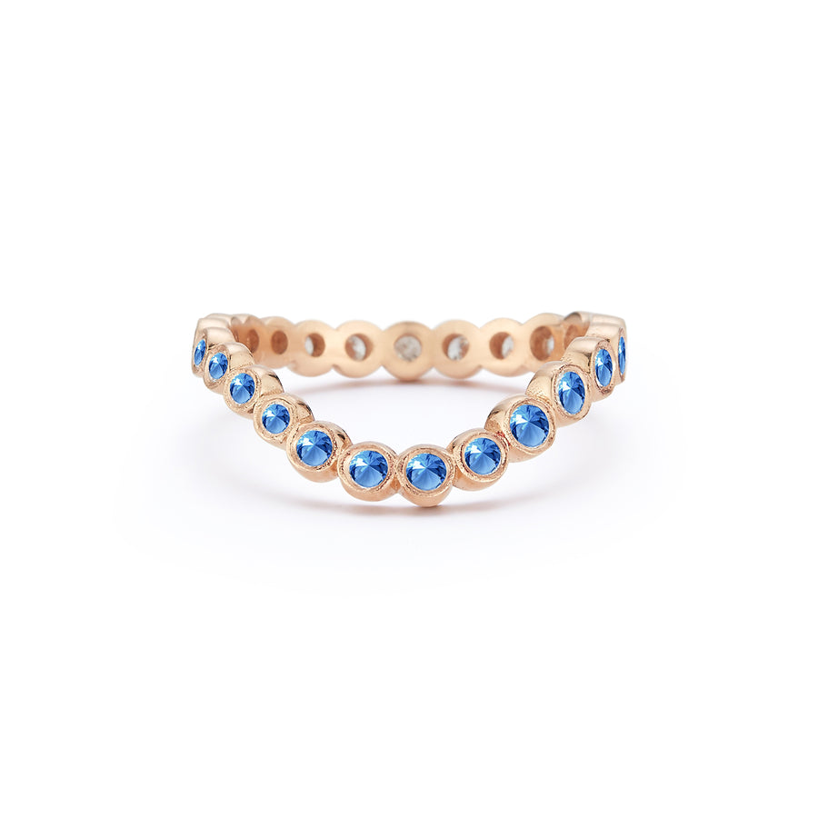 Bubble Wave Sapphire Ring