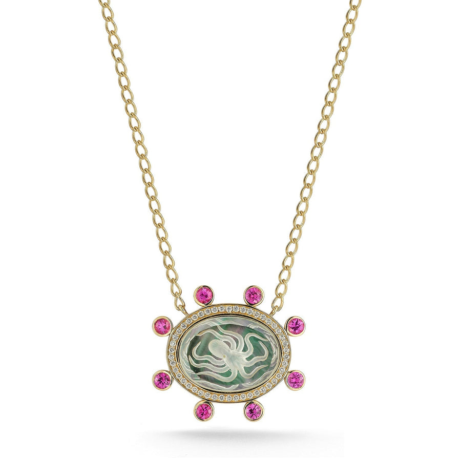 Large Caspian Necklace- Pink Sapphire
