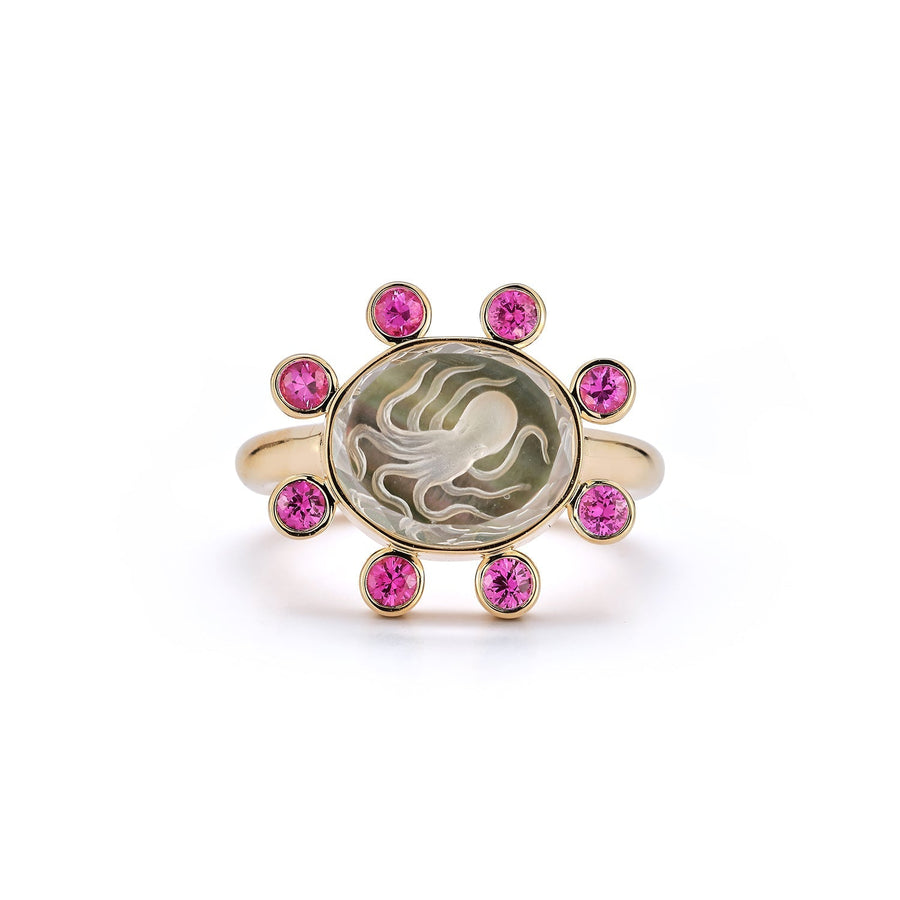 Small Caspian Ring- Pink Sapphire