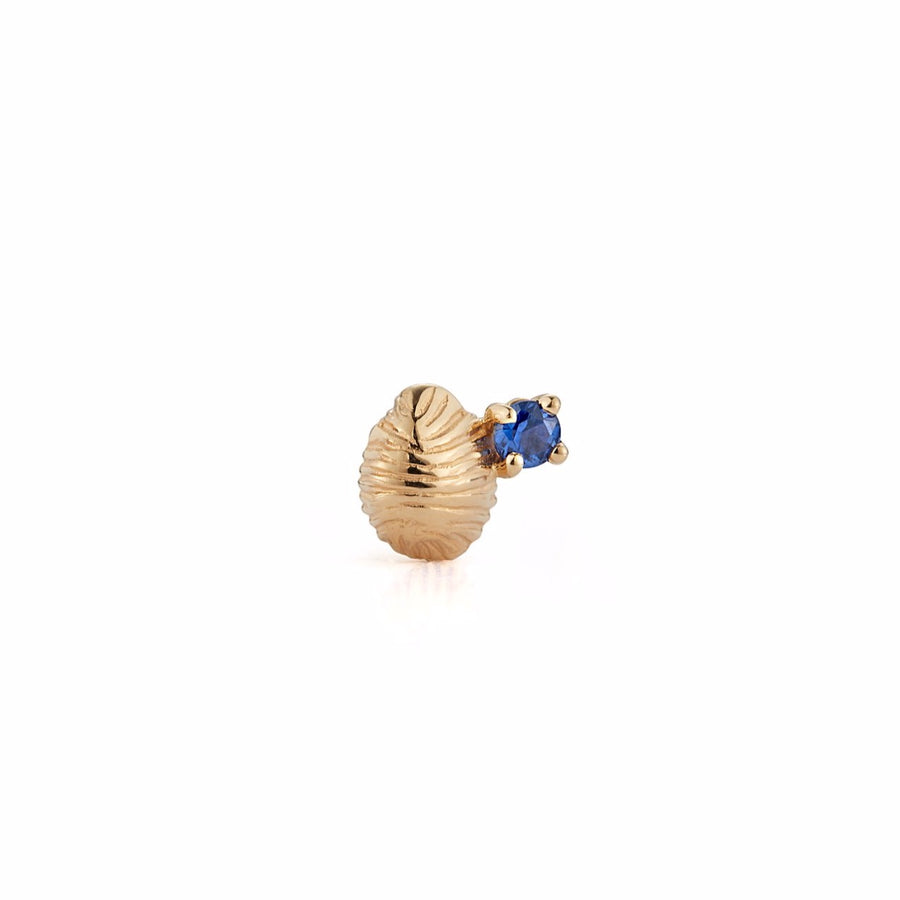 Bitsy Bean Stud with Sapphire - Closed
