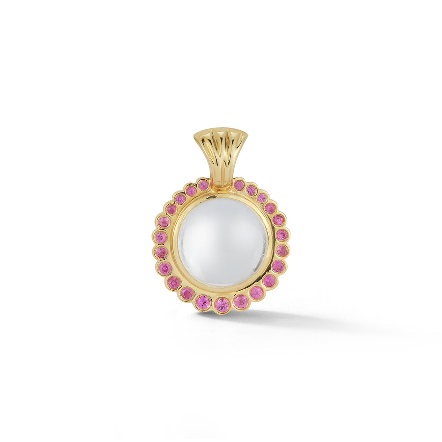 Pink Sapphire Bubbles Looking Glass Pendant
